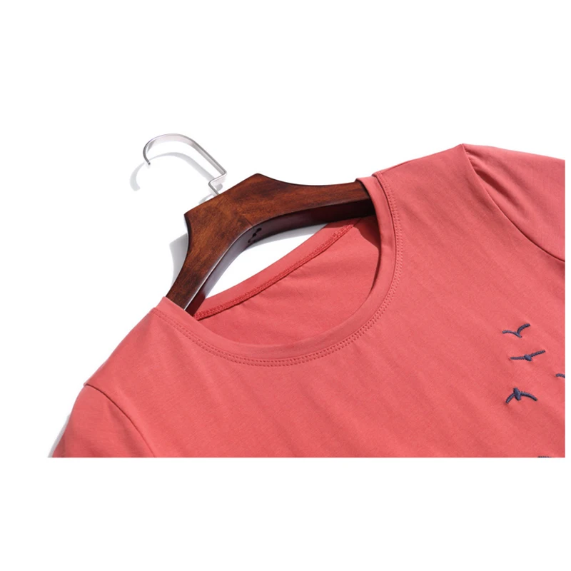 Shintimes Plus Veľkosť Žena Oblečenie Výšivky Patchwork Dlhý Rukáv T Shirt Ženy 2020 Klesnúť T-Shirt Voľné Bavlnené Tričko Tričko Femme