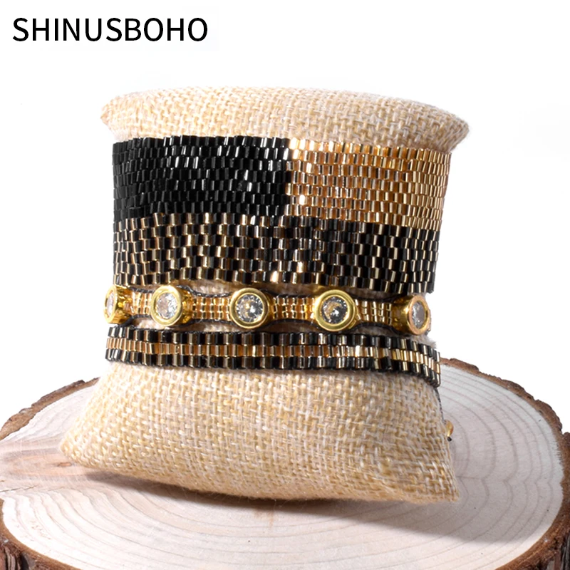 SHINUSBOHO 2020 Ženy Kúzlo Náramky MIYUKI Náramok Mujer Šperky Crystal Strapec Ručné Elegantné Dievča Pulseras Femme Dropshipp