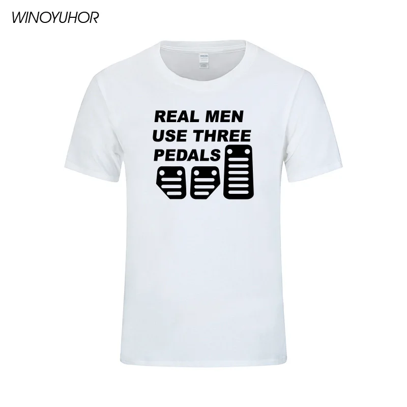 Skutočný Muži Používajú Tri Pedále Zábavné Vytlačiť T Košele Bežné Krátke Sleeve T-shirt Bavlna Lete Nové Módne Ovládač Topy Tees Camisetas