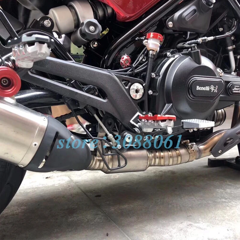 Slip Na Benelli Leoncino 500 BJ500 Motocykel Výfukových Uniknúť Zliatiny Titánu Uprostred Prepojenie Potrubia Mačka Vymazať Kvapiek Rozšírené