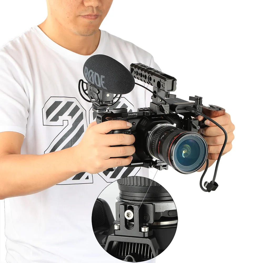 SmallRig Pre BMPCC 4K Metabones Adaptér Podporu pre Blackmagic Design Vrecku Kino Objektív Kamery Adaptér Podporu -2247