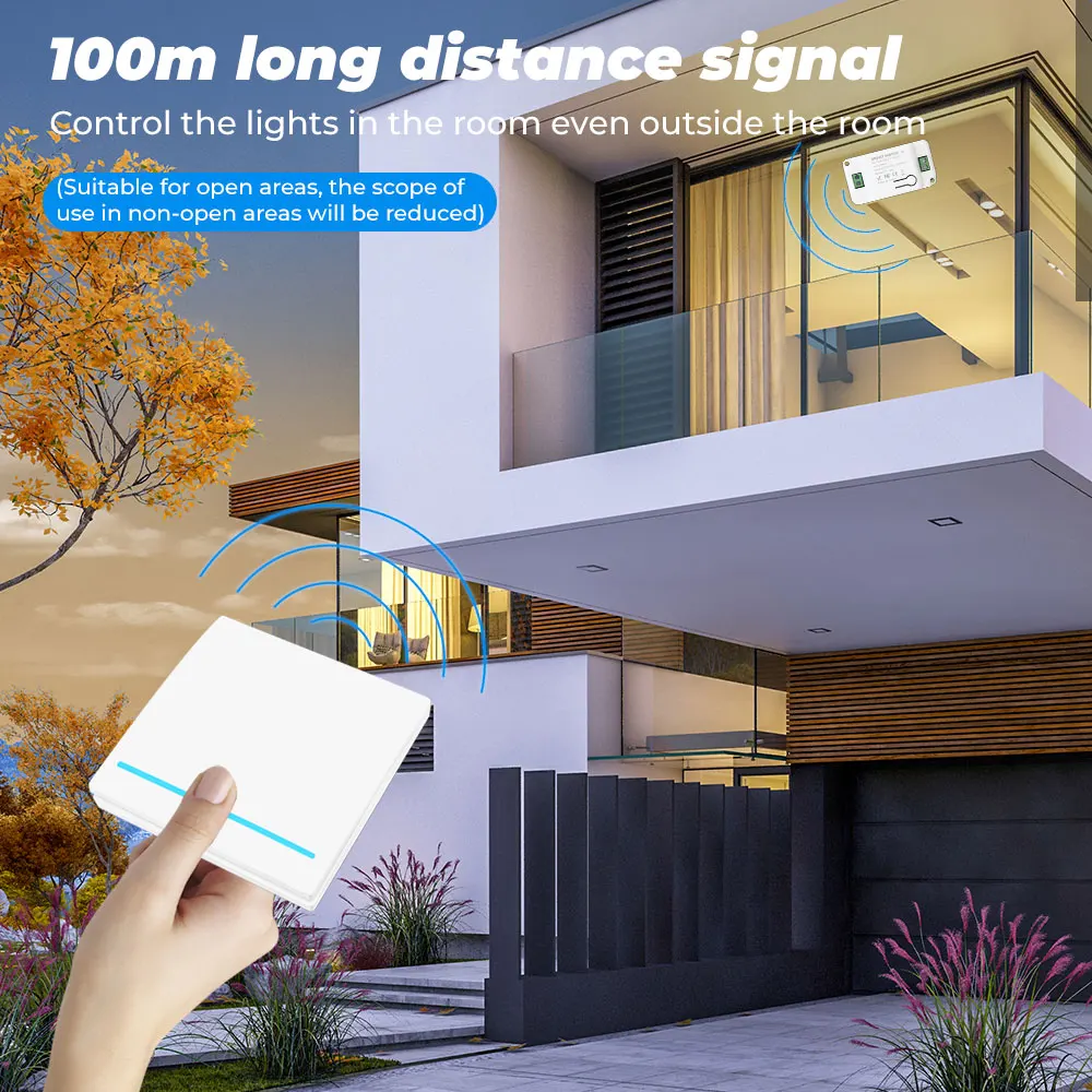 SMATRUL Tuya Stenu Smart APP WiFi Prepnúť Svetlo 1/2/3 Gang Bezdrôtový RF 433Mhz Tlačidlo DIY Relé Modul Časovača Domovská stránka Google Alexa