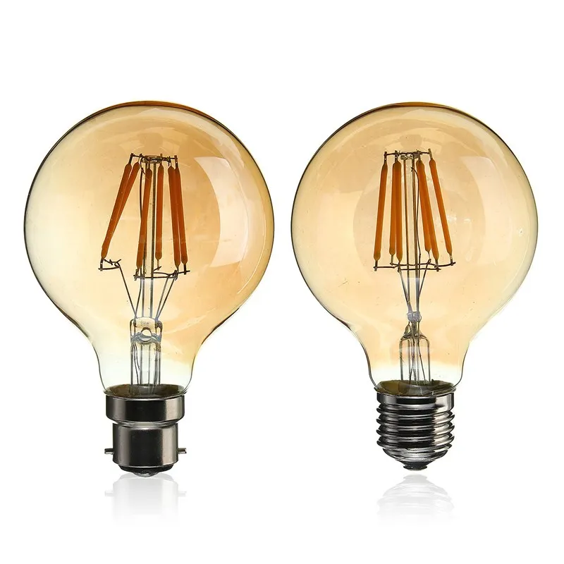 Smuxi Edison Žiarovka E27 B22 220V 6W G80 Retro Lampy Žiarovky Edison Lampy Žiarovky Žiarovky Ampoule Vintage Lampa Pre Decor