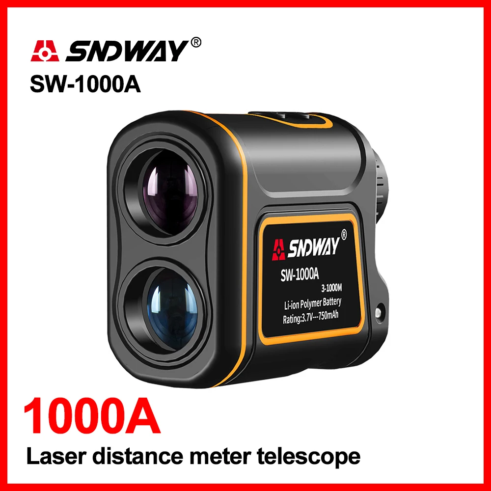 SNDWAY Ručné 1000m, 1500m Laserový merač vzdialenosti ďalekohľad Golf Lov Diaľkomer Rozsah Finder Monokulárne 8X Trena