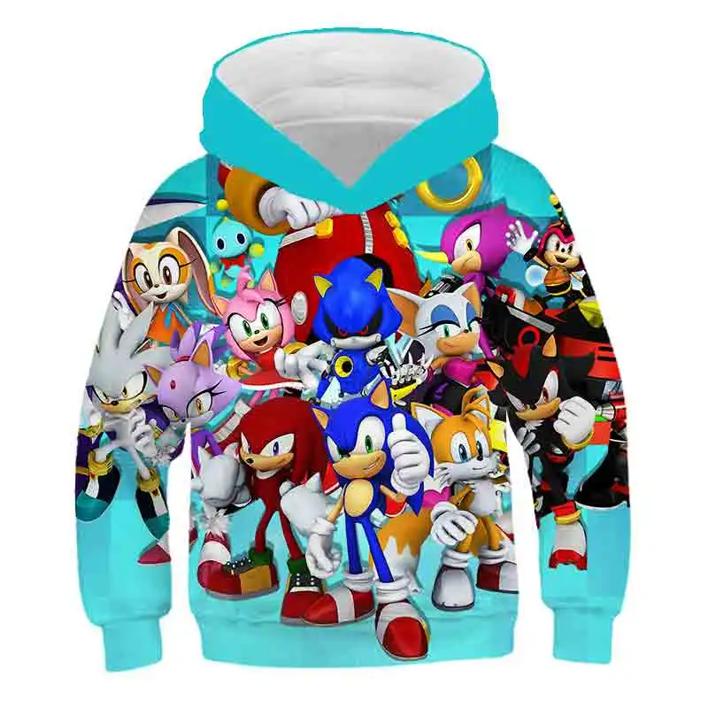 Sonic the hedgehog 3D Kabát s Kapucňou, deti, Mikiny 3D Hoodies Pulóvre vrchné oblečenie Hoodie chlapci dievčatá Tepláky Streetwear