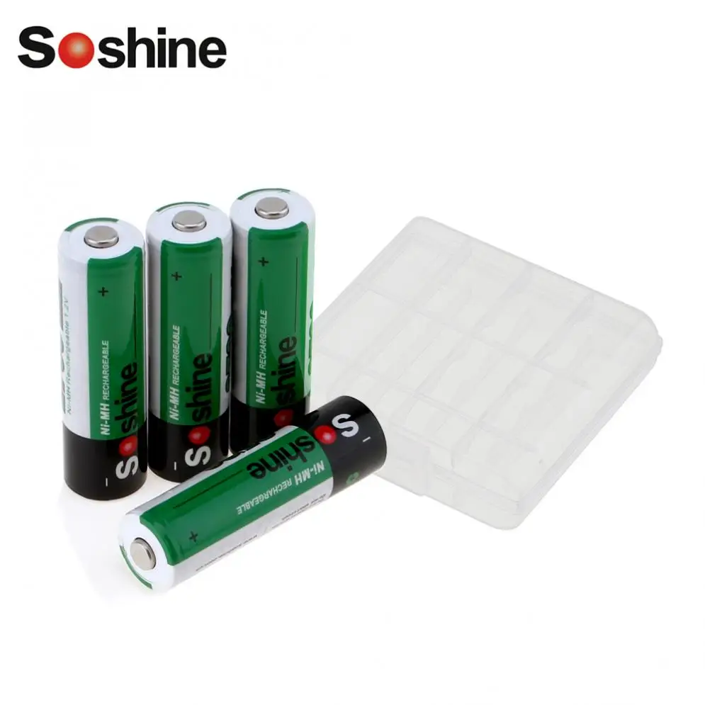 Soshine 4pcs Ni-MH 1.2 V, AA, 2700mAh Nabíjateľné Batérie +Prenosné Batérie Políčko Budík / Hodiny / Hračky / Hry Rukoväť