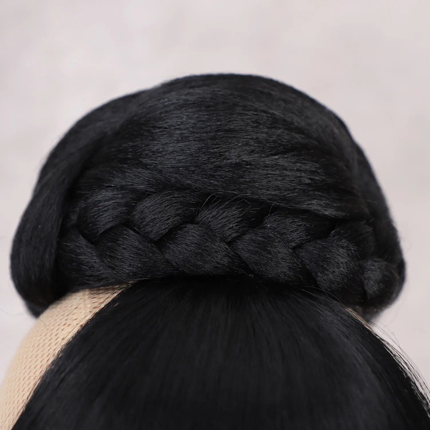 SUeEXQUISITE Pletená Chignon s Ofinou Syntetické Clip in predlžovanie Vlasov pre Ženy, Čierne/Hnedé Matné Vlasy pre Ženy Prírodné