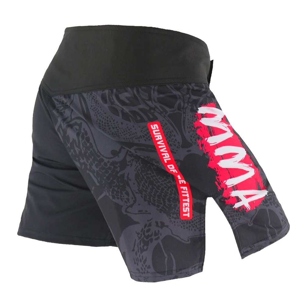 SUOTF Geometrie Priedušná Boj Fitness Šortky MMA Tiger Muay Thai Kickbox Krátke muay thai Oblečenie Sanda Box Krátke