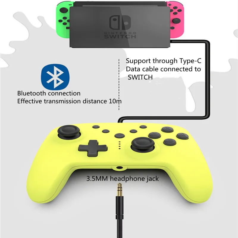 Switch, bezdrôtová rukoväť s slúchadlový konektor, Prepínač bezdrôtovej hra rukoväť s somatosensory