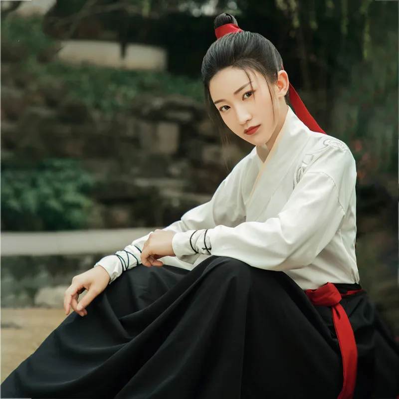 Tang Dynastie Starovekého Kostýmy Hanfu Šaty Žien Šermiar Cosplay Oblečenie Lady Národný Kostým Víla Oblečenie Etnických opotrebenia 90