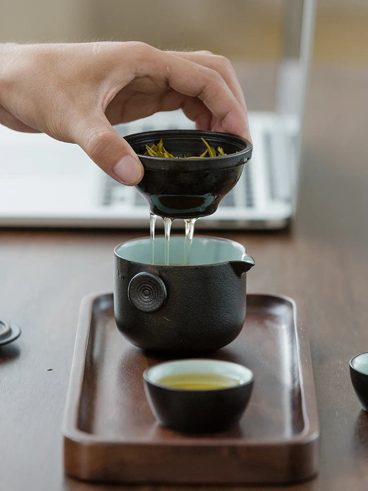 TANGPIN keramické teapots s 2 čajových šálok porcelánu gaiwan čaj sady prenosné cestovné čaj sady drinkware