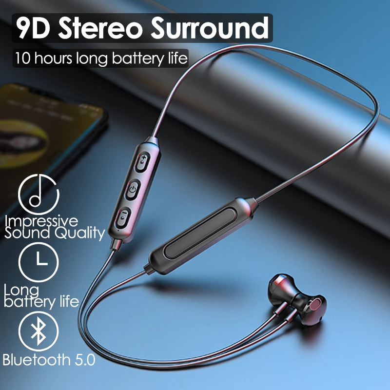 TATING Visí na Krku Slúchadlá In-Ear Stereo Bluetooth Slúchadlá S HD Mikrofón Bezdrôtový Športové Slúchadlá Slúchadlá Pre Android IOS