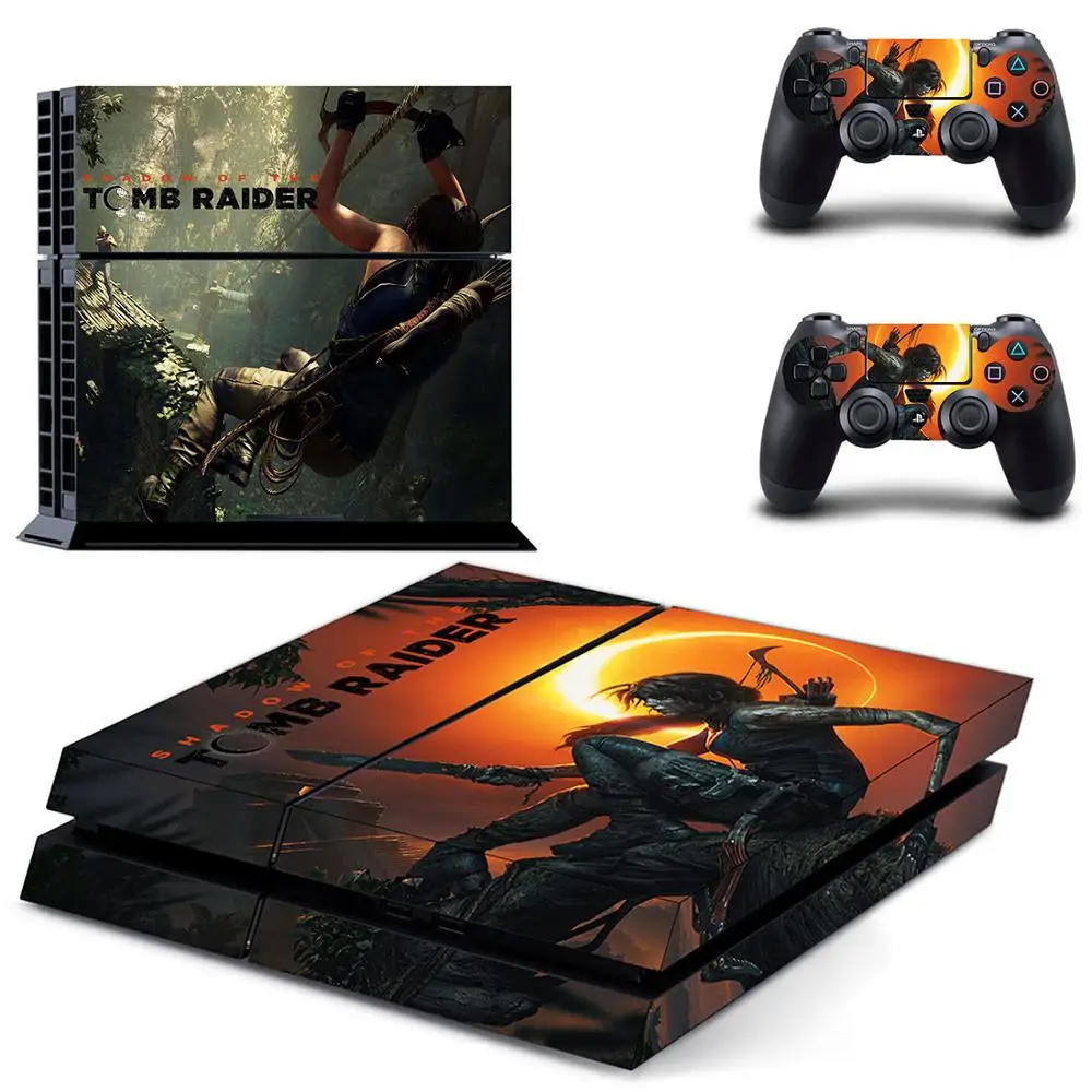 Tieň Tomb Raider PS4 Nálepky Play station 4 Pokožky Nálepky, Nálepky Pre PlayStation 4 Konzoly PS4 & Controller Kože Vinyl