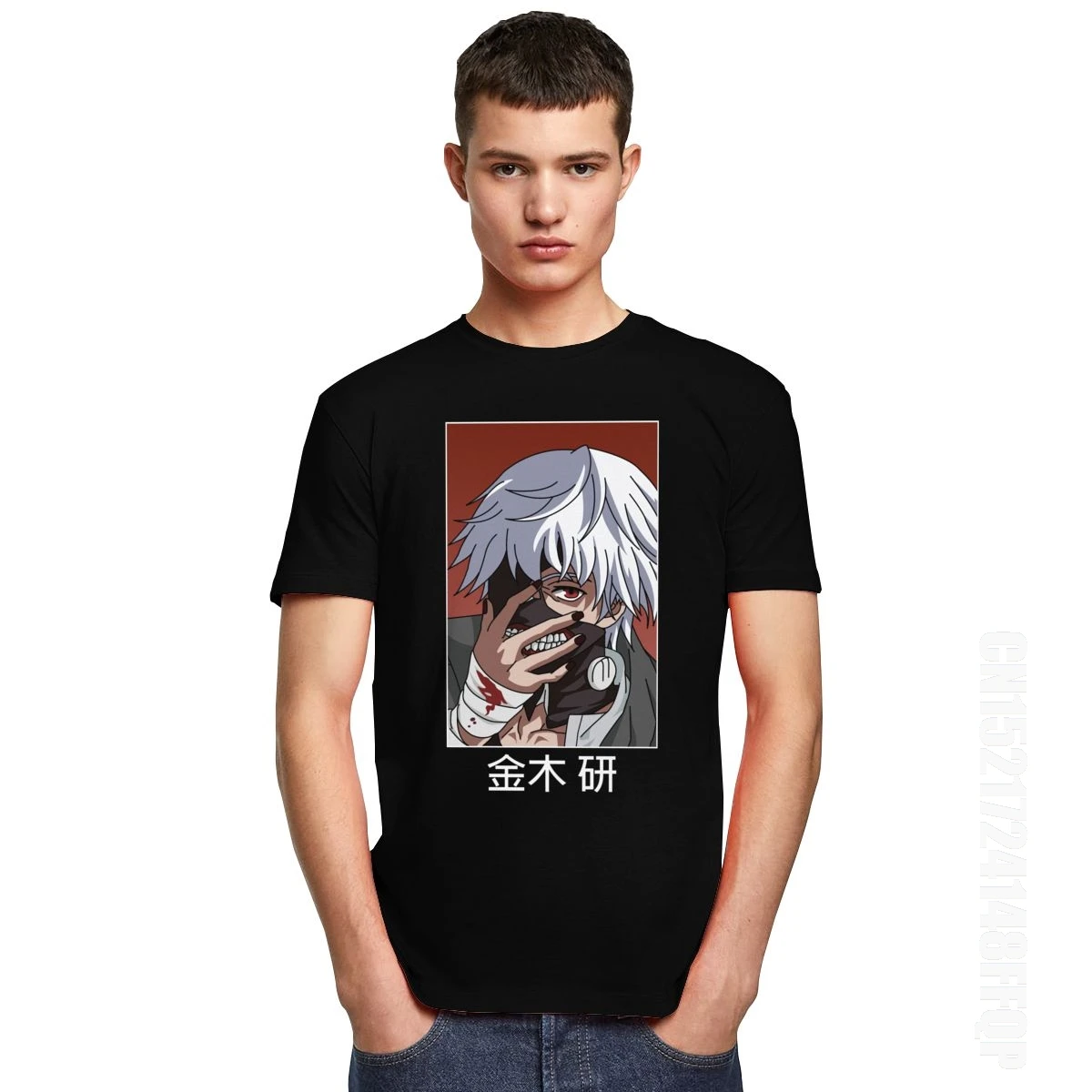 Tokio Vlkolak Ken Kaneki T Shirt pre Mužov Bavlna Grafické T-shirt O-krku Japonské Anime Manga Tee Oblečenie Veľká Veľkosť Japonsko Streetwear