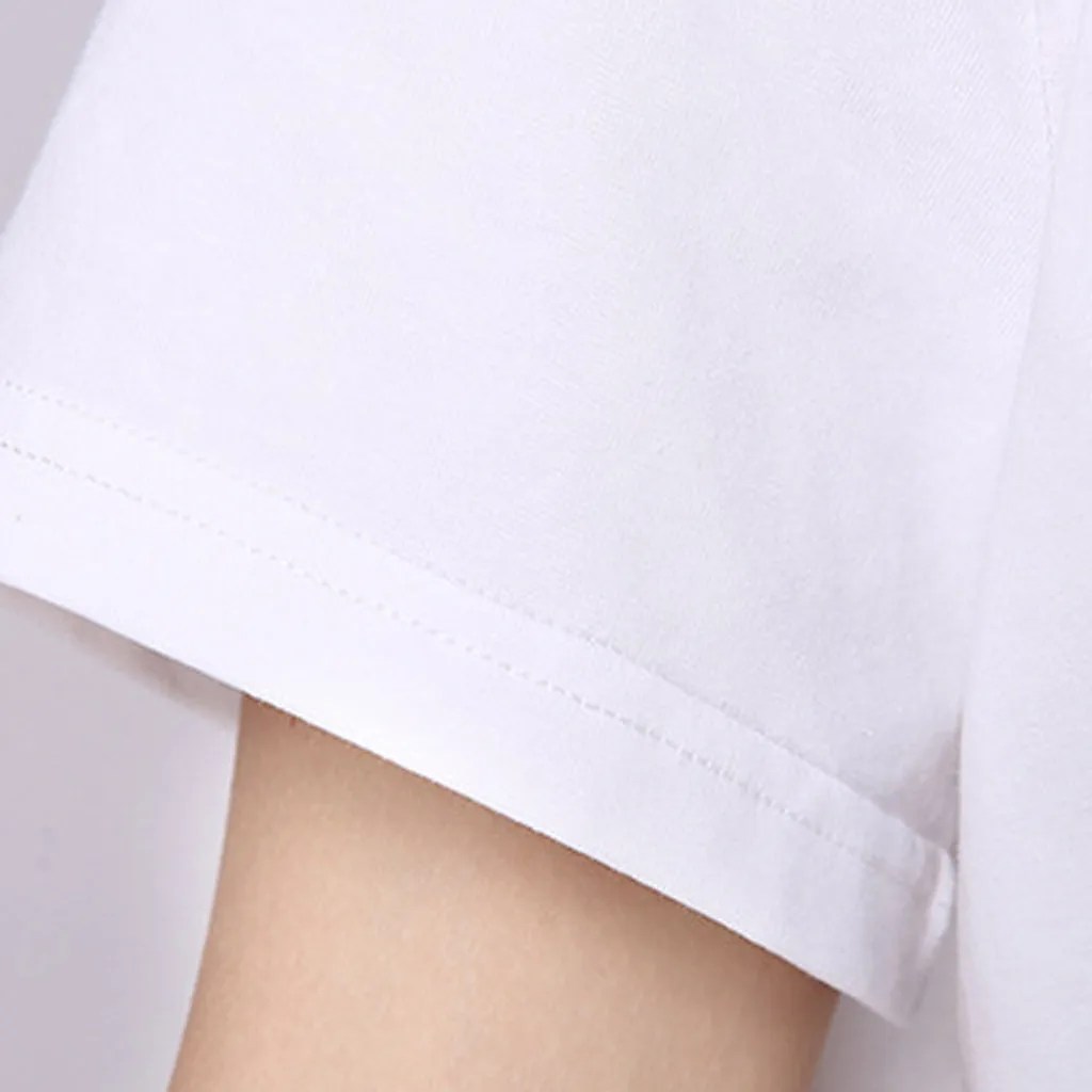 Tričko Pre Ženy Polyester Prekladané Vrecku O-krku футболка-Krátke rukávy Voľné Plus Veľkosť T-Shirt Blusas Top футболки женские