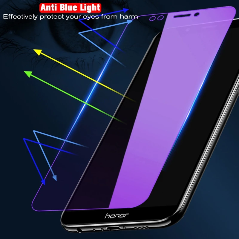 Tvrdené Sklo Huawei Y7P Y9s Y6s Y9 Prime Y7 S Y5 Y6 Pro 2019 Anti Blue Ray Svetlo Screen Protector + Fotoaparát Ochranný Film
