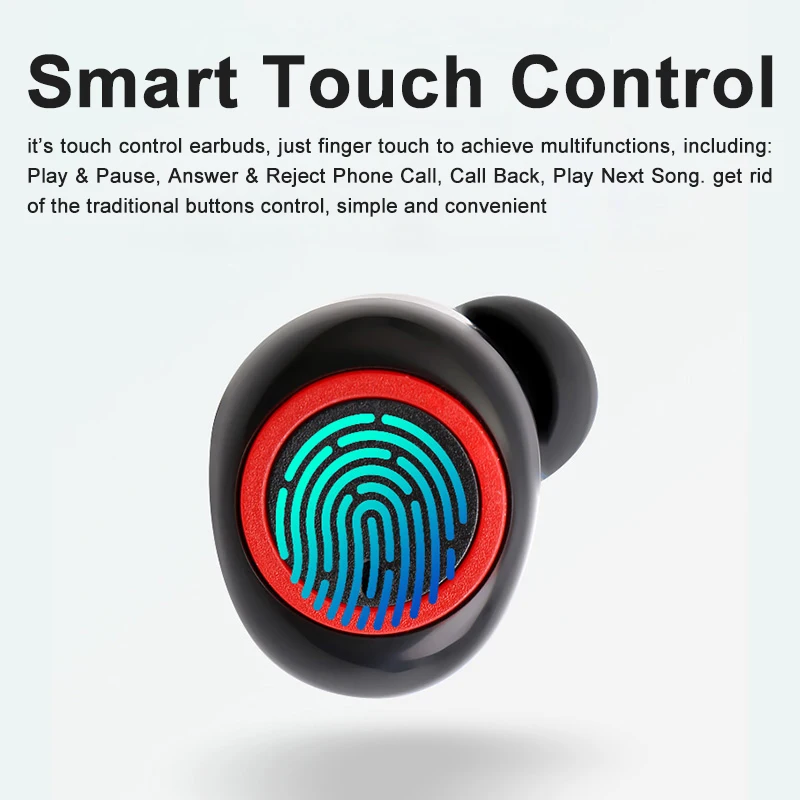 TWS Mini Bezdrôtové Slúchadlá Bluetooth Slúchadlo Dotykový Ovládací Stereo Handsfree S Mikrofónom