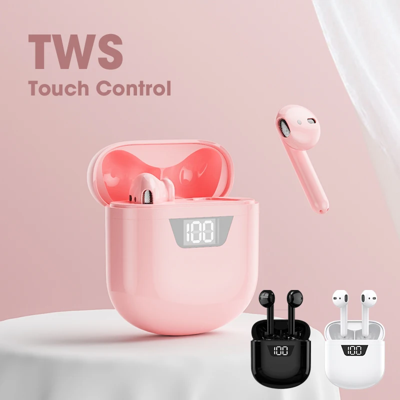 TWS Slúchadlá Bezdrôtové Bluetooth Handsfree Slúchadlá Stereo Zvuk Ružová Slúchadlá S Mikrofónom Gamming Headset PK i7 i12 i9000