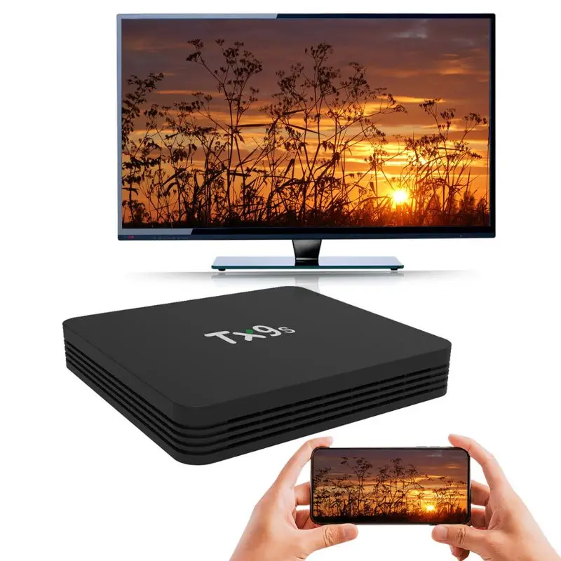 TX9s Androi Smart TV Box Amlogic S912 2 GB 8 GB 4K 60fps TVBox 2.4 G Wifi 1000M na Youtube Asistent Hlasu