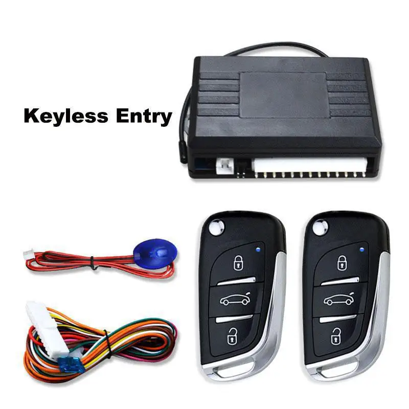 Univerzálny Auto Auto Keyless Entry System Tlačidlo Štart Stop LED Keychain Strednej Súprava zámky Dverí s Diaľkovým ovládaním Pre Automobilový