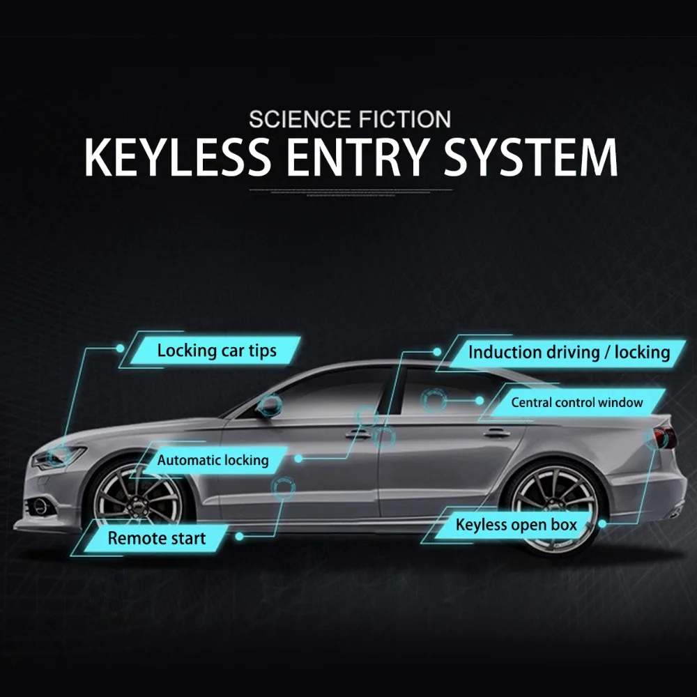 Univerzálny auto keyless access systém, mobilný telefón manuálne ovládanie auta, pôvodný klaksón, smer svetelný výstup