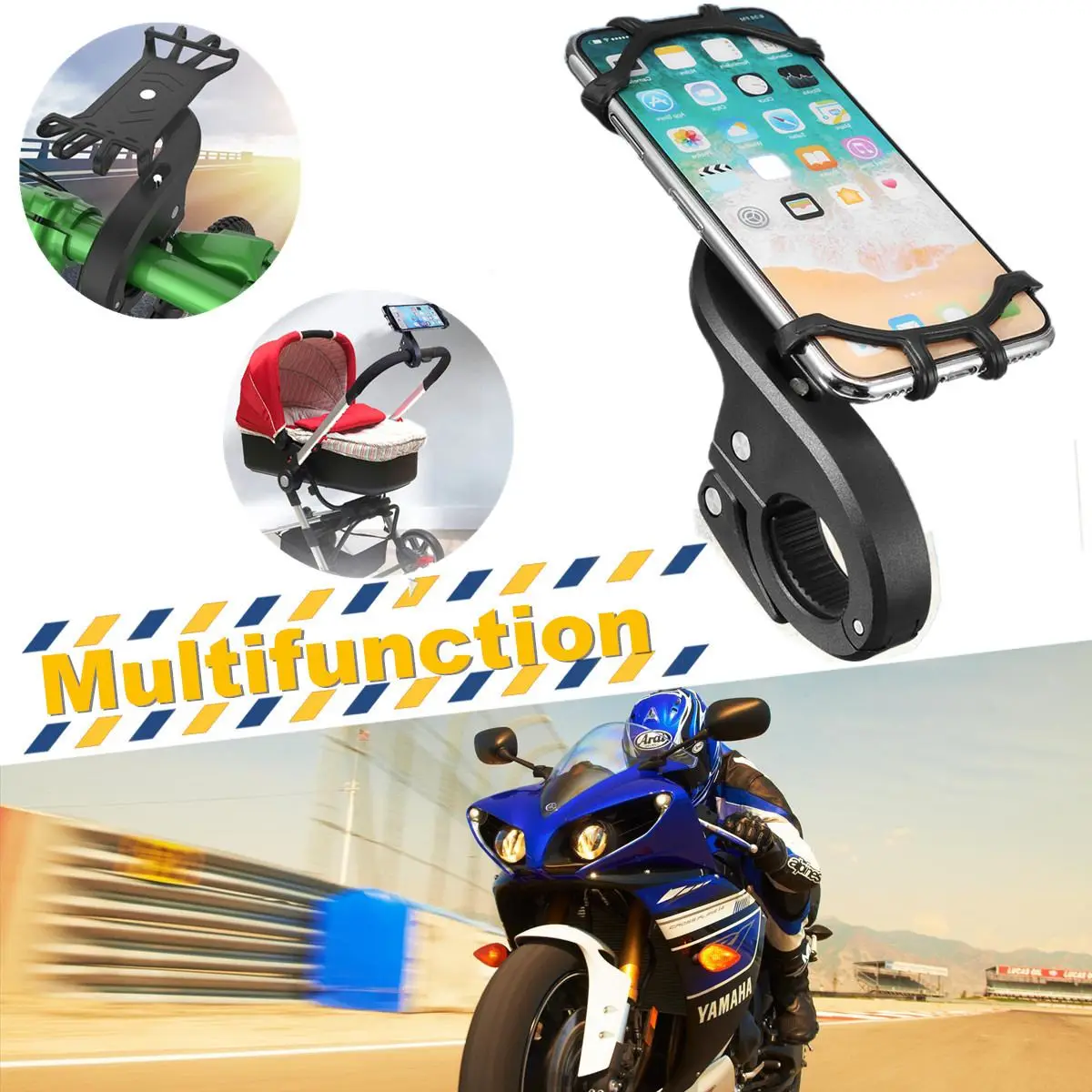 Univerzálny Motocykel, Bicykel Telefón Držiak Pre Samsung Pre iPhone MTB Bicykel Mobilný Telefón Držiak Navigácie GPS Stojan, Držiak