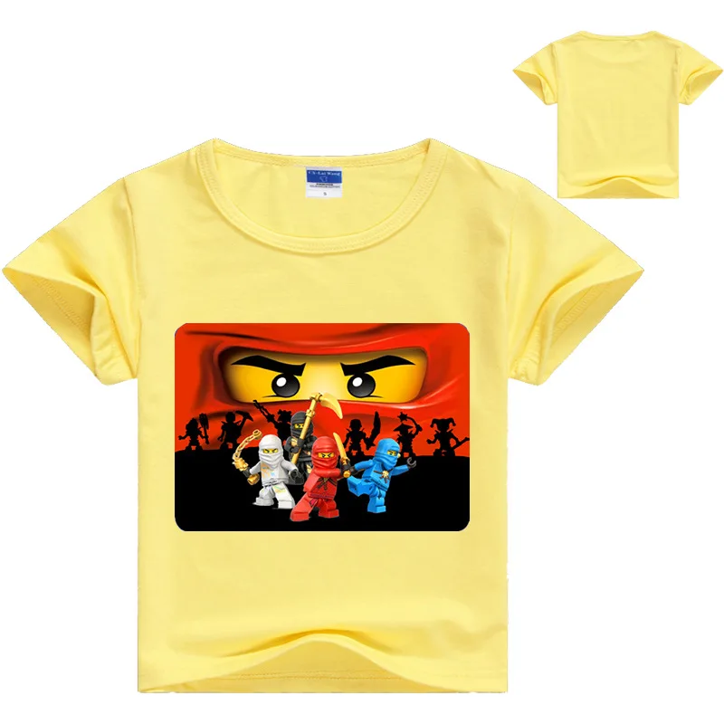 V lete roku 2019 Chlapci Tričko Legoes T-shirt Dieťa Ninjago Chlapec Tričko Krátke Rukávy Deti Letné Oblečenie Batoľa Chlapec Košele