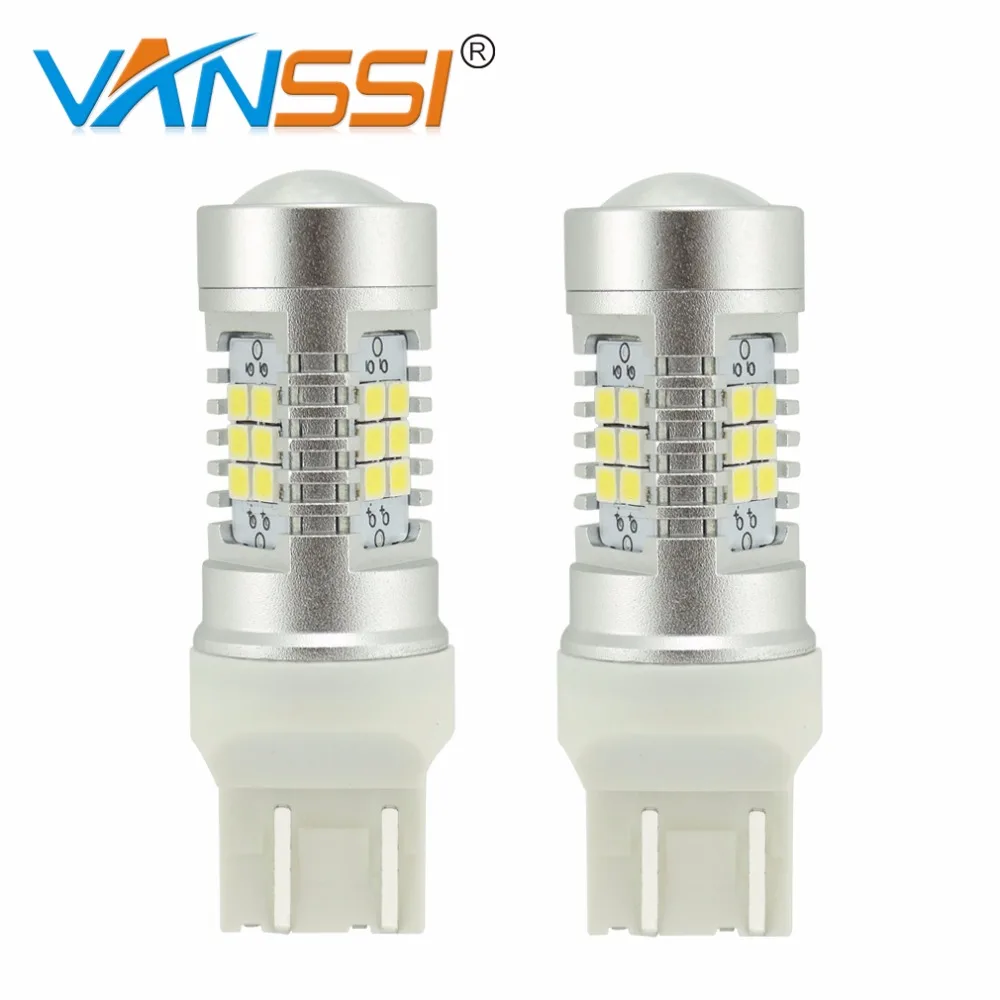 VANSSI 2KS W21/5W T20 7443 SRCK LED Žiarovky 21SMD 2835EX Rozmer Lampa Super Jasná Biela Žltá Žltá