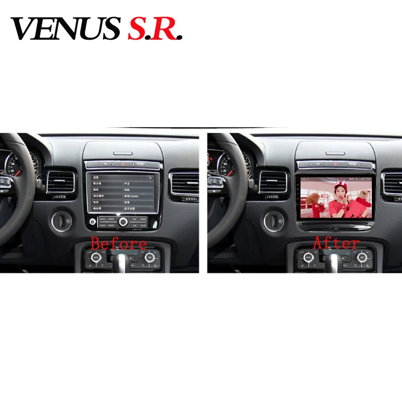 VenusSR Android 9.1 Auto DVD Prehrávač, GPS Navigácie, Multimédiá Pre Volkswagen Touareg 2011-2017 rádio auto stereo bluetooth, wifi