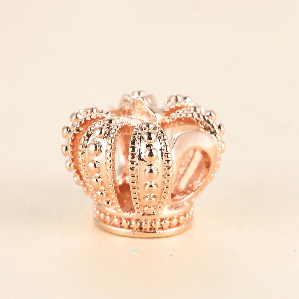 Verný Kráľovi Korunu Rose Golde Korálky pre Korálkové Náramky Striebro 925 Šperky DIY Kúzlo Strieborné Korálky pre Šperky Robiť