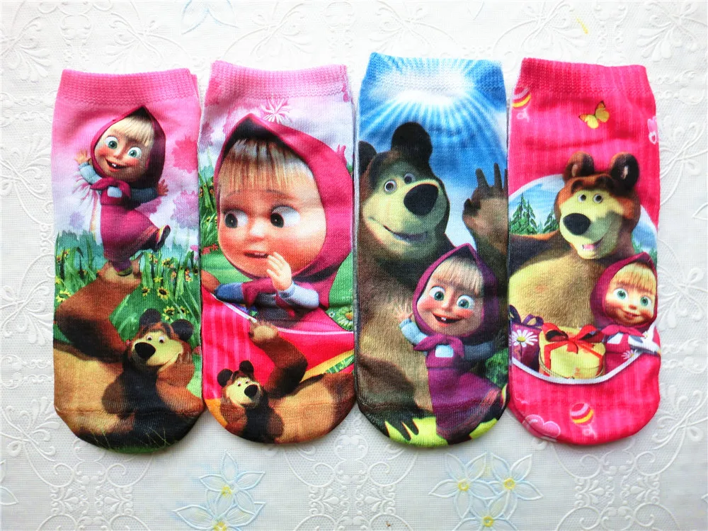 Veľkoobchod Deti Ponožky Chlapci Dievčatá Roztomilý Kreslený Ponožka 12pairs/veľa Princezná Oka 3D Tlač Ponožky Detské Ponožky Hračky Zime 1-8T