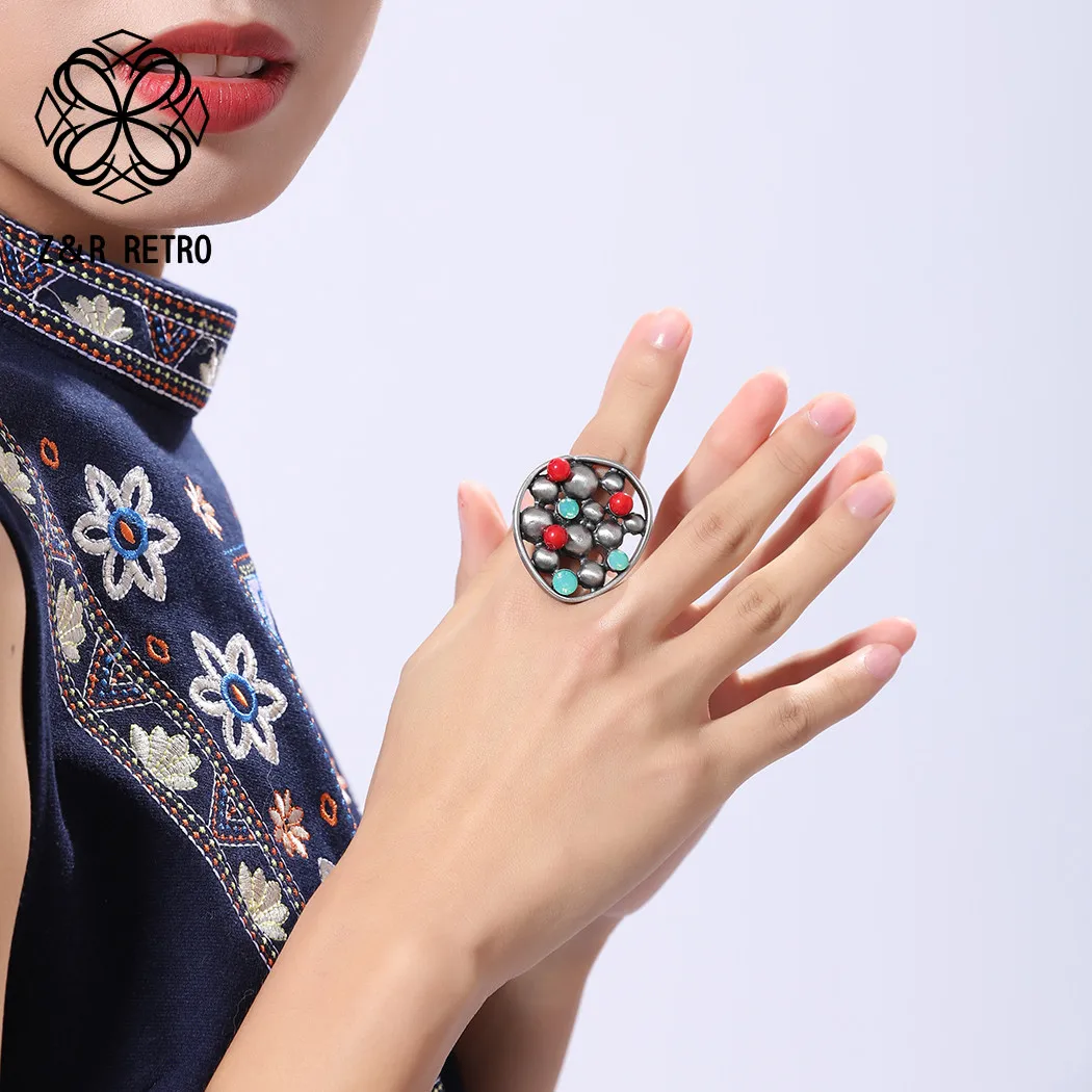 Veľkoobchod Veľa Väčšinu Párové Krúžky Farebné Korálky Vintage Šperky, Zásnubné Prstene Pre Ženy 2020 Darčeky na Nový Rok ženské Kruhy