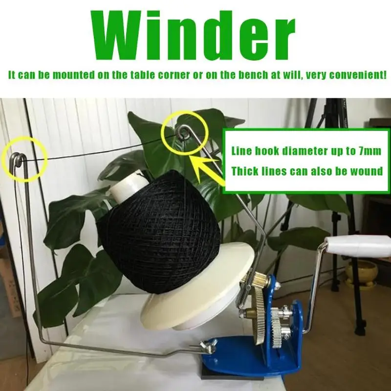 Veľké Kovové Vlákna Priadze String Loptu Vlna Ručné Kábel Winder Stroj pre Domácnosť Winder Držiteľ Winder Vlákniny 10oz Ťažkých