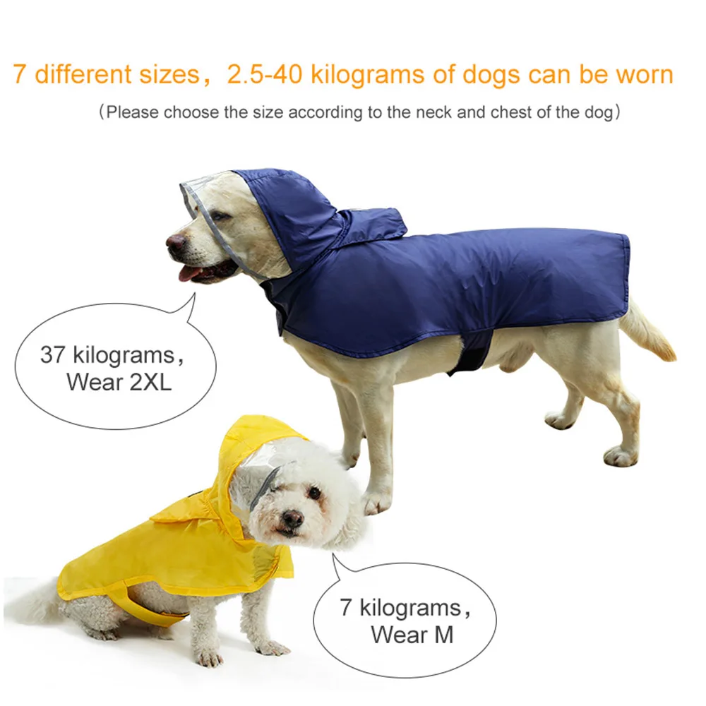 Veľké Psie Oblečenie, Pršiplášť Nepremokavé Odevy Dot Dážď Cape Pet Oblečenie Pre Veľké Psy Bunda S Kapucňou Pončo Pet Daždi Kabát