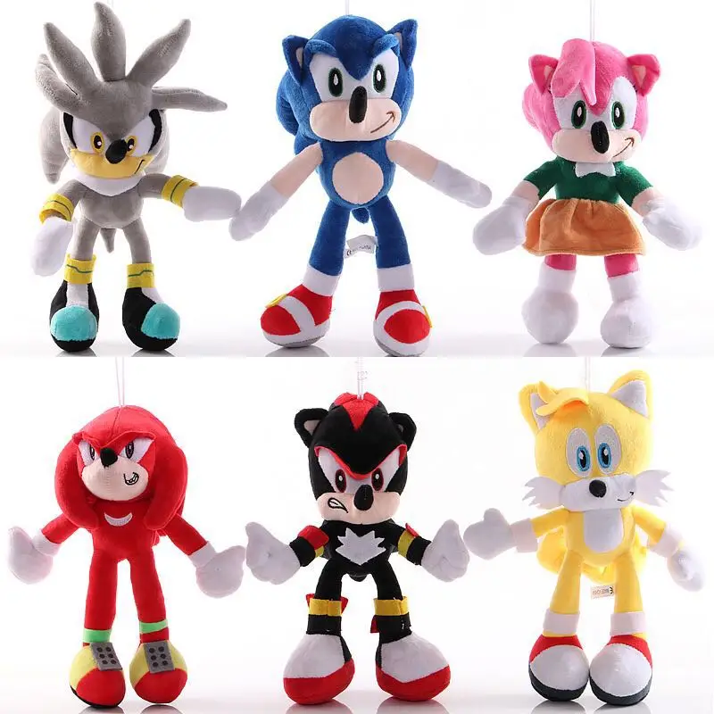 Vianoce 30 CM Sonic Kvalitné Oblečenie pre Bábiku Sonic Tieň Striebro Ježko Sonic Bábiky Tieň Chvosty Amy Rose, Pre Deti Darček k Narodeninám