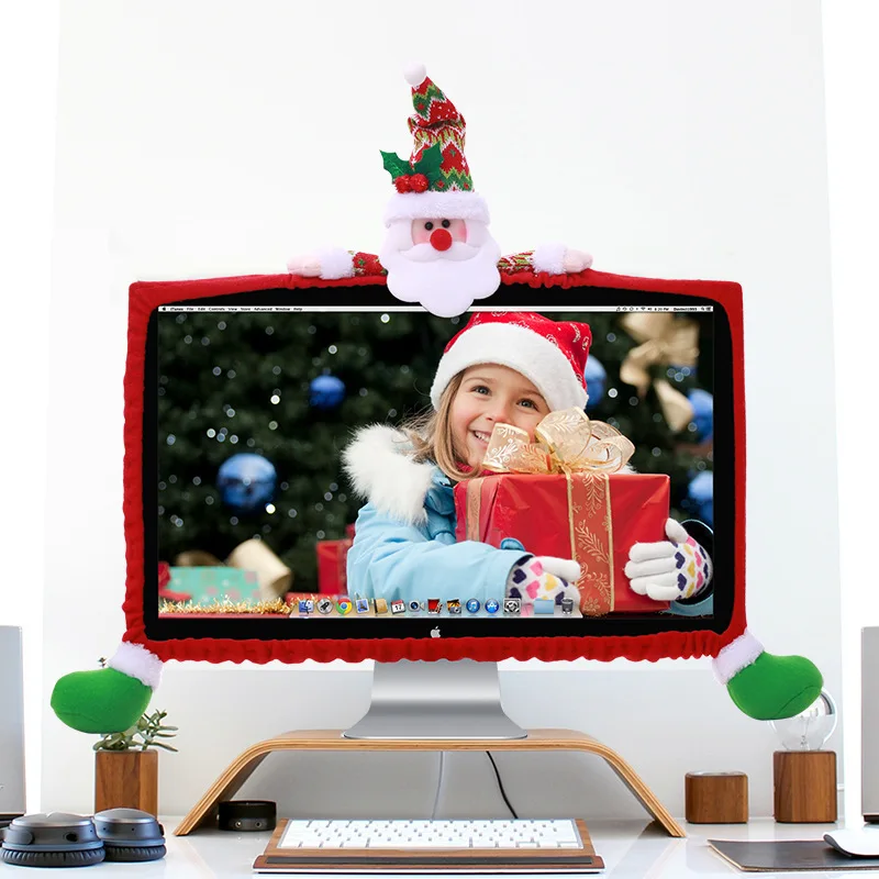 Vianočné: 19-27 palec Kryt Počítača TV Kryt Vianočné Dekorácie Santa Claus LED Zahŕňa Vianočné Ozdoby, Vianočné Domova