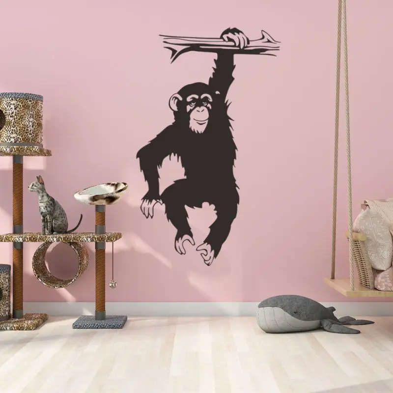 Vintage Gorily, Opice Samolepky Na Stenu Kuchyňa BlackPVC Self-Adehesive Obývacia Izba, Spálňa Pozadí Steny Dekor