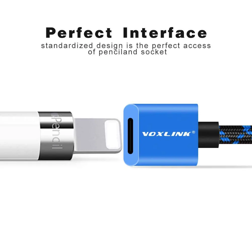 VOXLINK 1,2 M Ceruzka Kábel Pre Nový iPad 9.7-palcový iPad Pro 2 V 1 Nabíjanie pomocou pripojenia USB Dátový Kábel pre iPhone X 8 8plus 7 7plus 6 6s 5s SE
