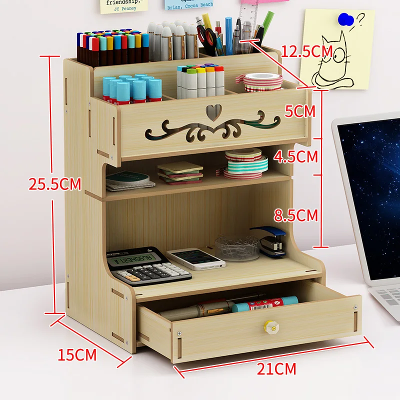 Vynikajúce tvorivé office desktop multifunkčné úložný box osobné držiak na pero dekoratívny stojan úložný box