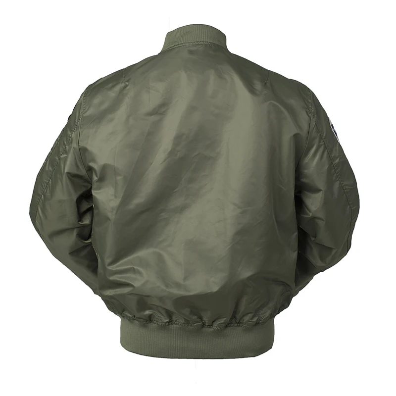 Vysoko kvalitný ľahký US NAVY tlač vojenské patch biela zelená čierna nylon baseball bombardér bunda mužov bombardér coats
