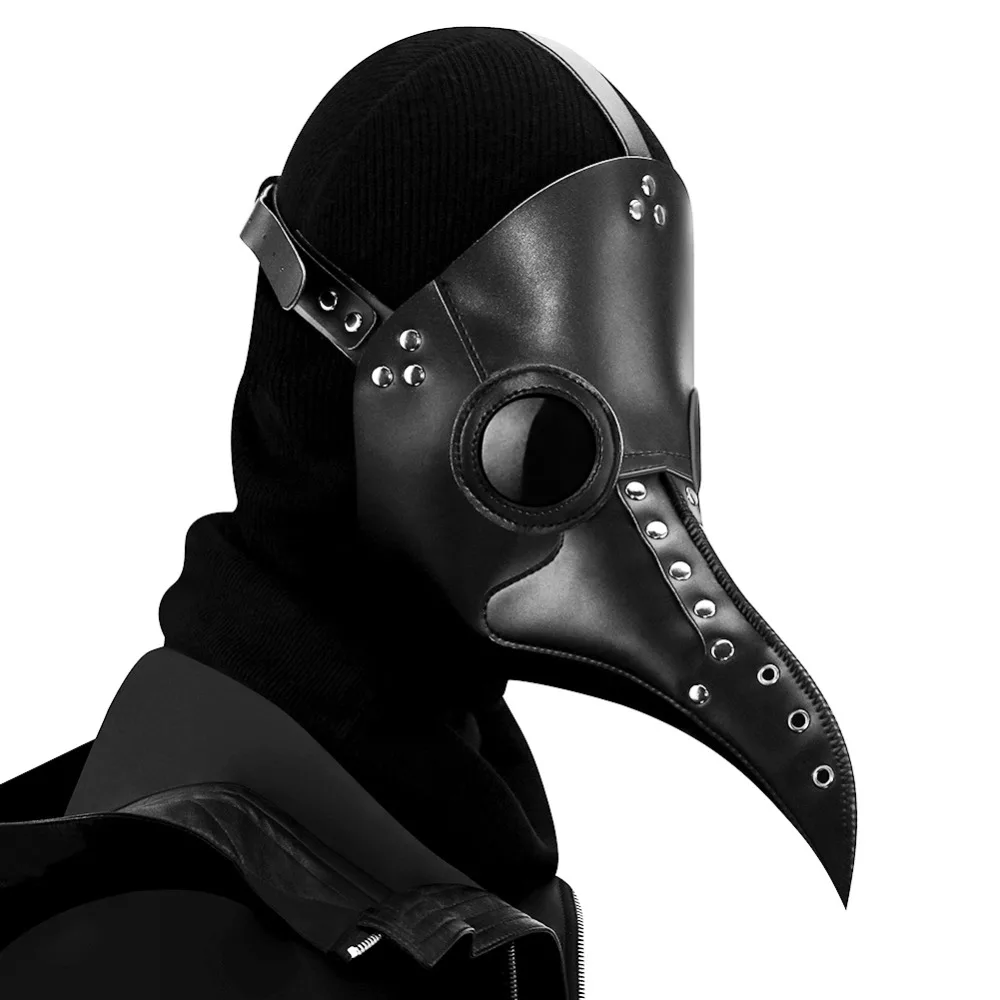 Výstroj Duke Halloween Gotický Black PU Zobák Maska Steampunk Mor Lekára, Retro, Cool Vtáka v Ústach Maska Maškaráda Strany Cosplay Rekvizity