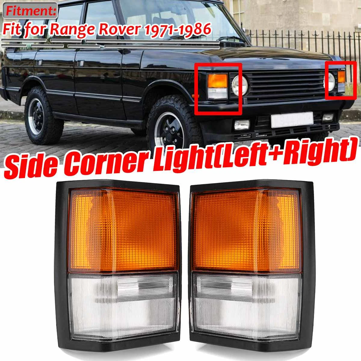 Vľavo/Vpravo Auto Prednej Strane Rohu Svetlo Zapnite Indikátor Signálu Svetlo Lampy Námestie Konektor Pre Land Rover Pre Range Rover 1971-1986