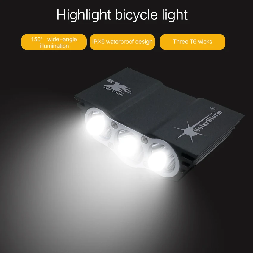 Walkefire 3 T6 Vodotesné Svietidlo na Bicykel Predné Svetlo Set Nabíjateľná Para Bicicletas Led Bicykle Accesorios Šport dc svetlo Frontale