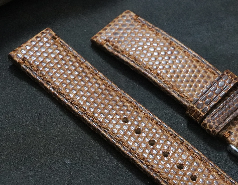 Watchbands 20 mm 22 mm High-kvalitné lizard kožené Originálne Kožené Tmavo Hnedé Muž Ženy Ručné Vintage Náramkové Hodinky Kapela Popruh