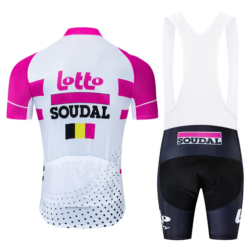 Wielertrui 2019 Zomer Lotto Fluorescenčné Pro Team cyklus Fietskleding 9D Broek Nastaviť Mannen MTB Ropa Ciclismo hombre Fiets kleding