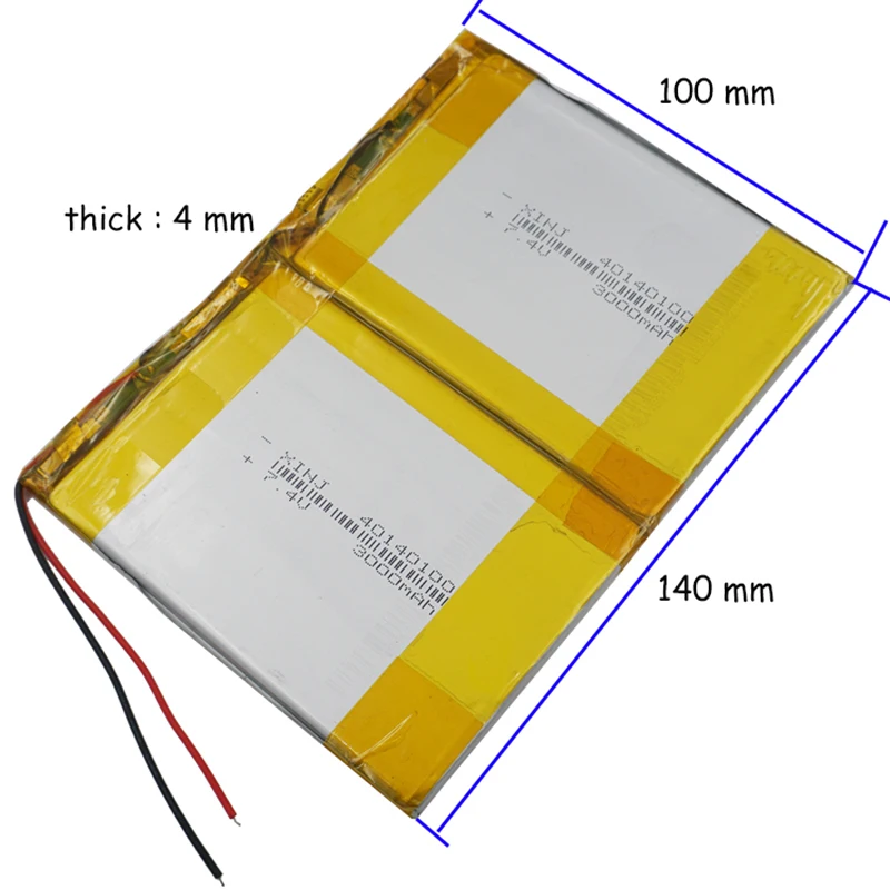 XINJ 3,7 V-7.4 V 3000mAh-6000mAh Li Lítium-Polymérová Nabíjateľná Batéria Li ion li po bunky Pre GPS Prenosné DVD počítača Tablet PC 40140100