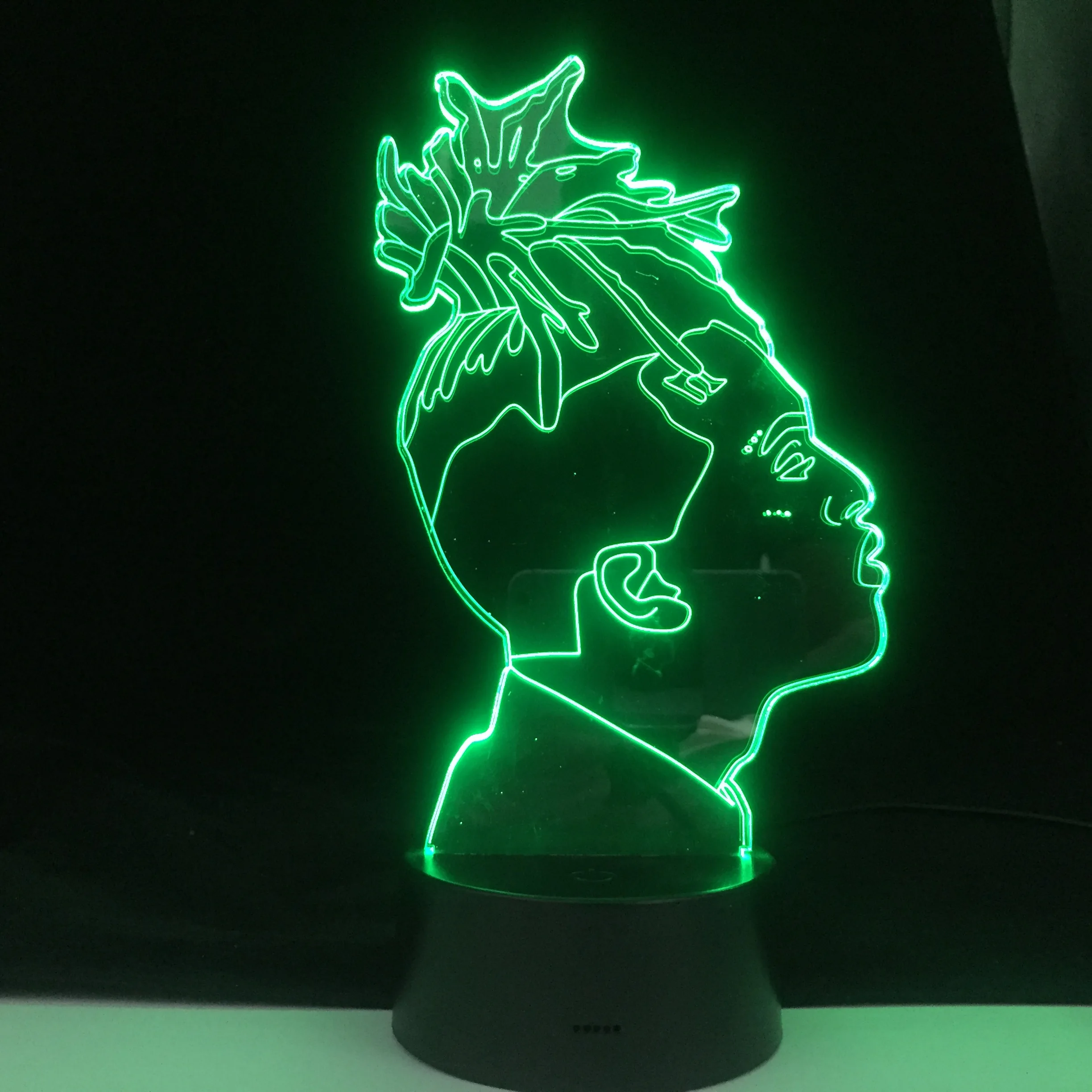 XXXTentacion Známy Rapper 3D LED Lampa Ilúziu, 7 Farieb prebaľovací Stôl Nočné Svetlo Dieťa Posteli Dekorácie, Lampy DropShipping