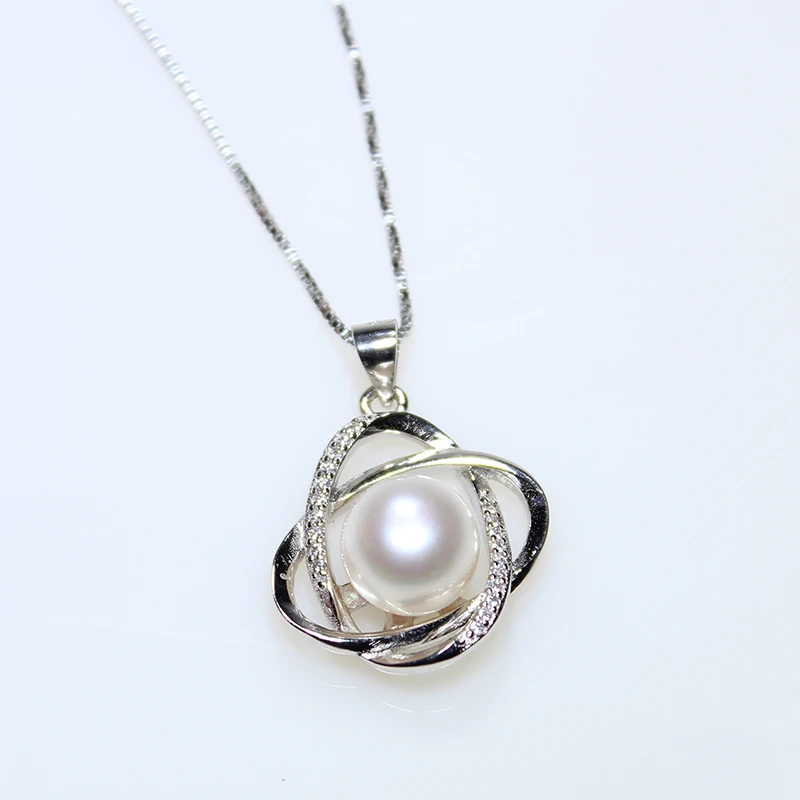 YIKALAISI925 Sterling Silver Pearl Šperky Prírodné Sladkovodné Perly Prívesky, Šperky, zirkón 45 najlepšie darčeky Pre Ženy