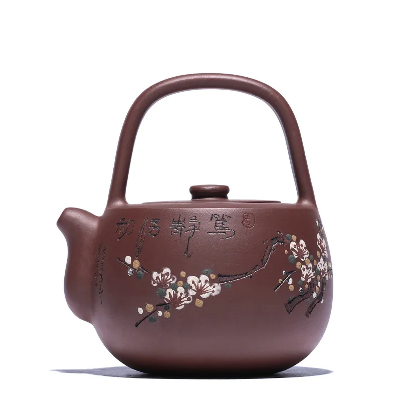 Yixing nové fialová hliny banku, surovej rudy, fialová blato, všetky ručne vyrobené, kamenný valec, zdvíhacie lúč, čaj nastaviť, darčeková krabička