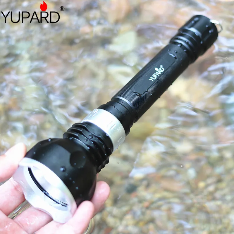 YUPARD XM-L2 LED vodotesný potápač pod vodou, potápanie T6 LED baterka pochodeň svetla nabíjateľná obrany camping outdoor svietidlo